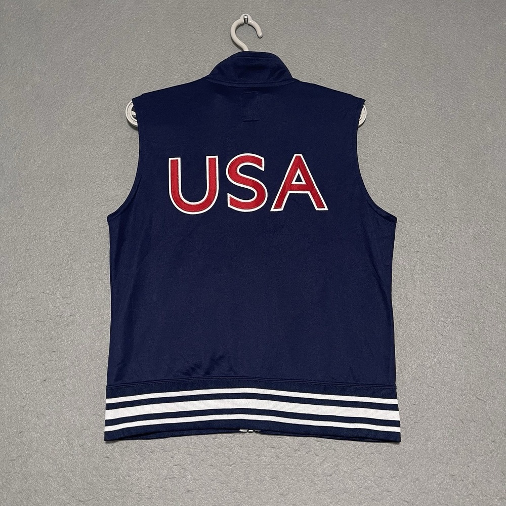 Team USA Vest Womens Medium Roots 2004 Olympic Athens Sleeveless Tank Full Zip